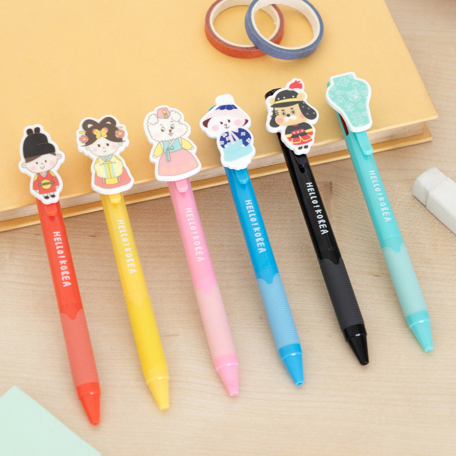 Romane Hello Korea 3 Color Multi Gel Pen