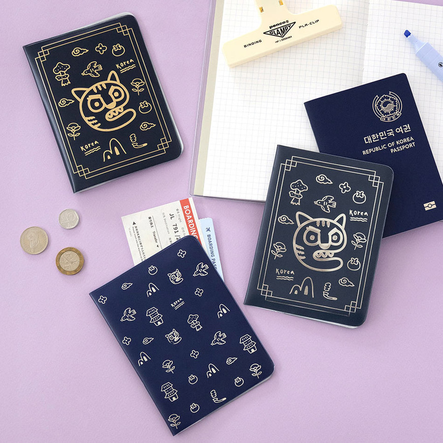 Water-Resistant PVC - Romane Hello Korea Passport Cover