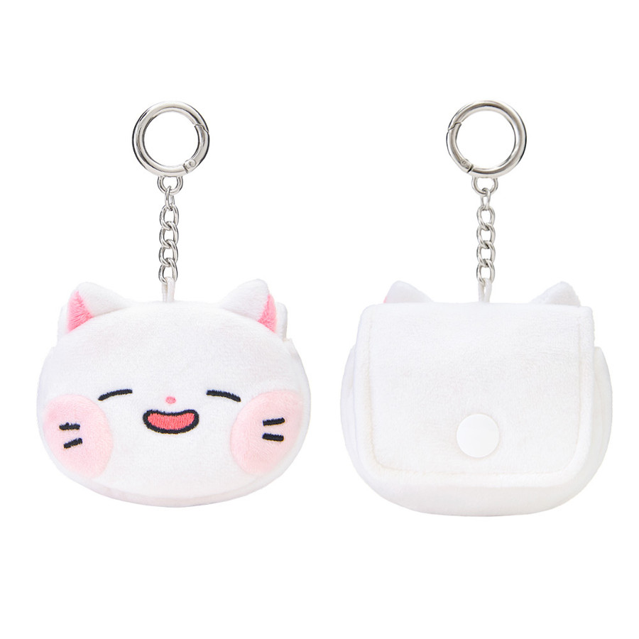 Meow Man Cute Cat Plush AirPods Case With Keyring