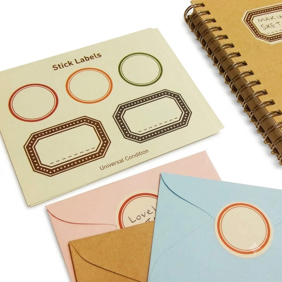 UNIVERSAL CONDITION Vintage Blank Label Sticker Set