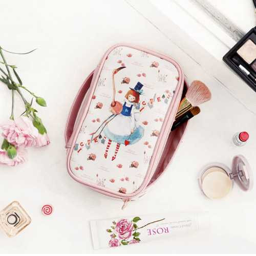 Indigo Alice classic story cosmetic beauty pouch