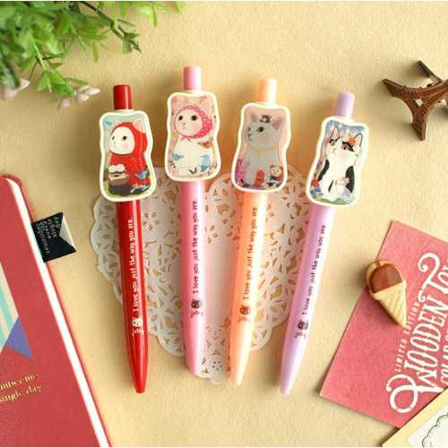 Jetoy Choo Choo cat dolly black ballpoint pen
