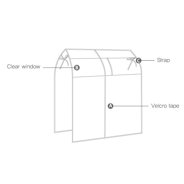Scandic pattern clothes suit garment storage bag