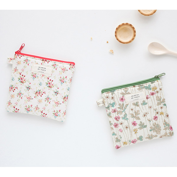 Heimish pattern flat small zipper pouch