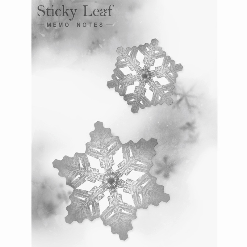 Snow flower transparent sticky memo