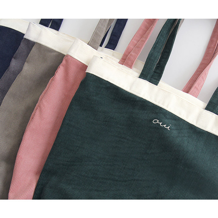 Around'D corduroy line shoulder bag tote 
