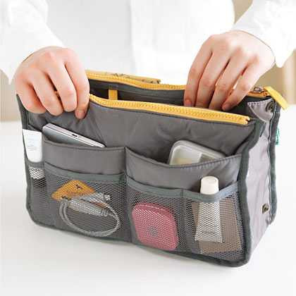 Multi purpose Dual Bag in Bag - slate gray