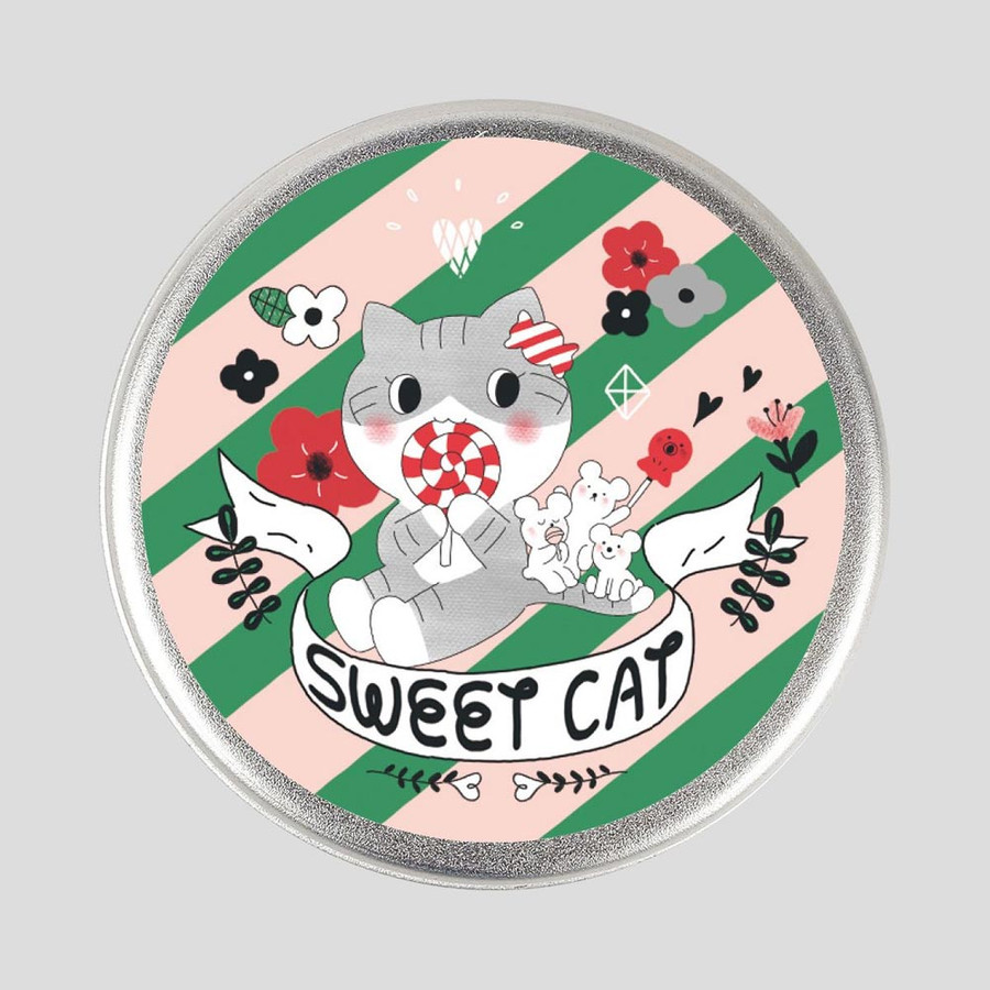 NACOO Salmon Circle Sticker Pack with Tin Case