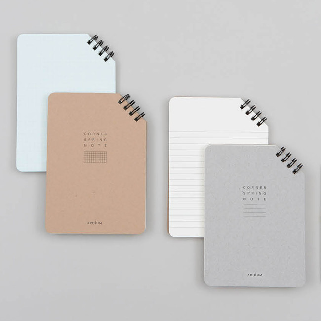 Corner medium spiral lined/grid notebook 