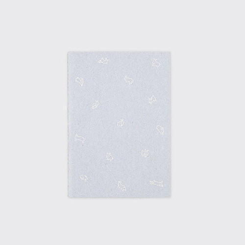 Jumping bunny sewn bound plain notebook