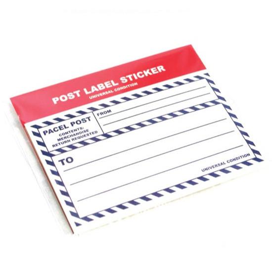 Post 4 colors label sticker set