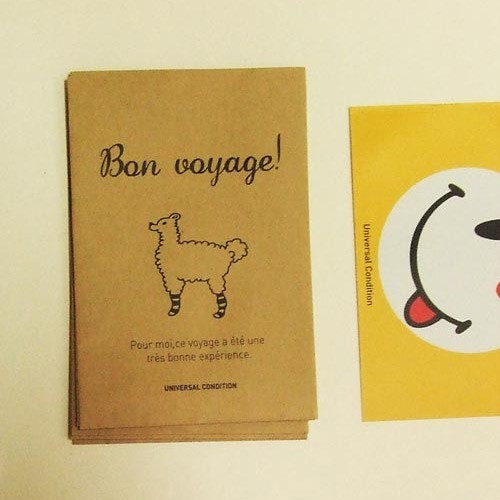 Bon voyage postcard envelope set