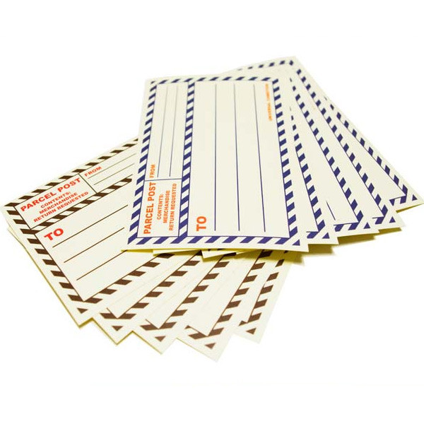 Post 2 colors large label sticker set