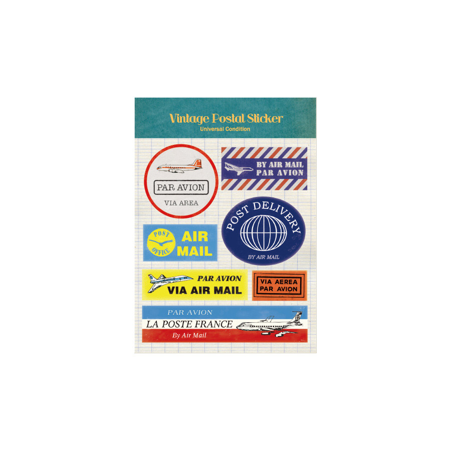UNIVERSAL CONDITION Vintage Airmail Deco Sticker Set