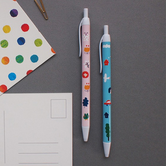Hello Today Sunshine blanket retractable black ballpoint pen 0.38mm