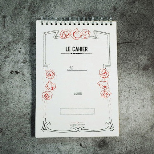 Universal condition Le cahier feminine A5 size spiral lined notebook