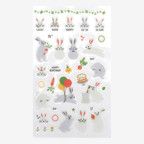 Daily transparent sticker - Rabbit