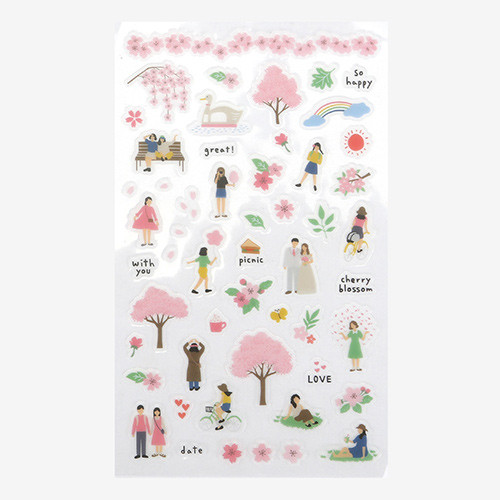 Daily transparent sticker - Cherry blossom
