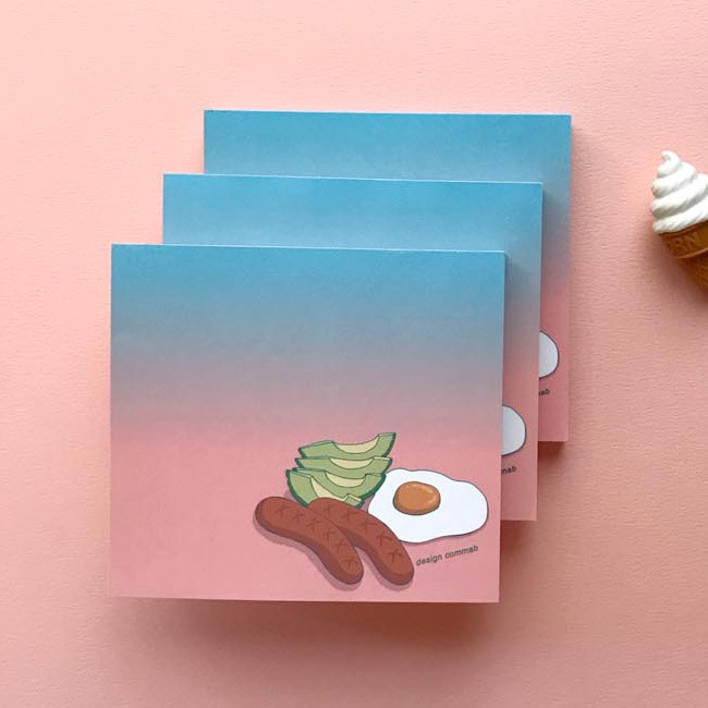 Memowang brunch illustration memo notepad 