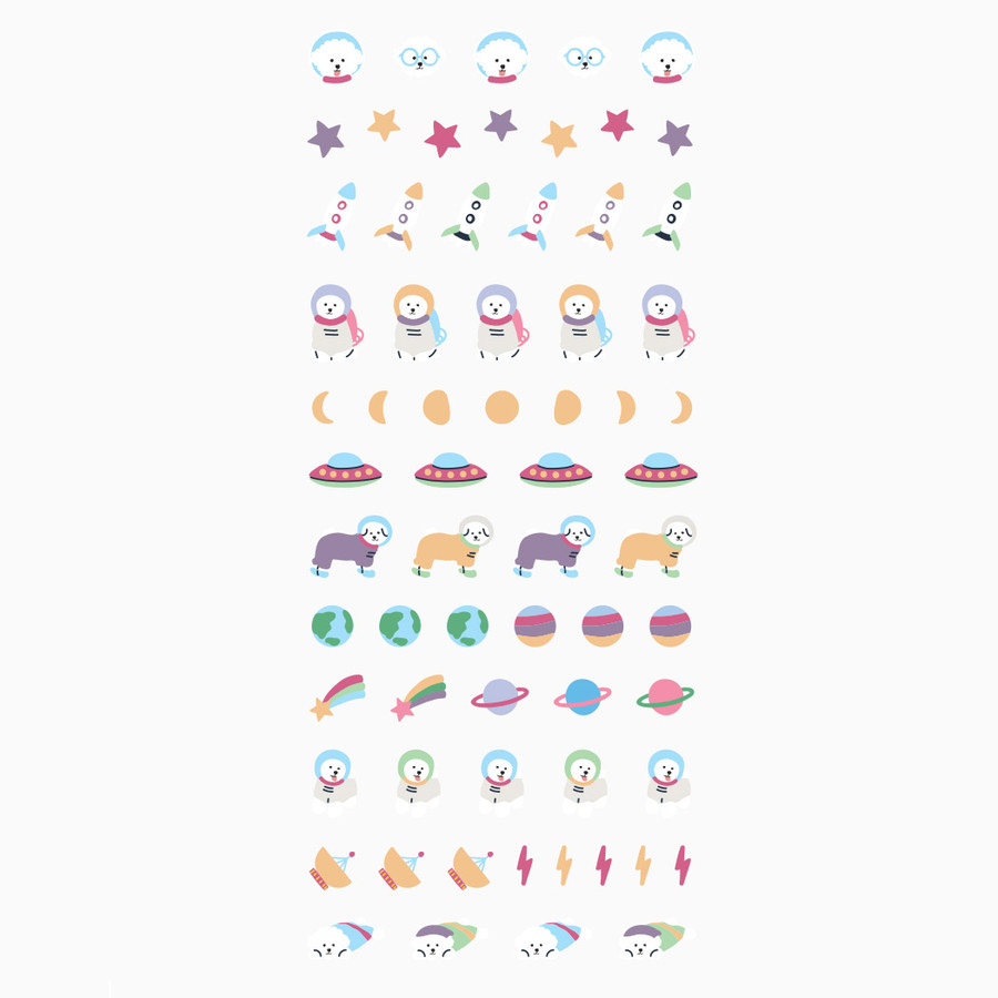 Dailylike Bichon PVC cute seal sticker for the diary