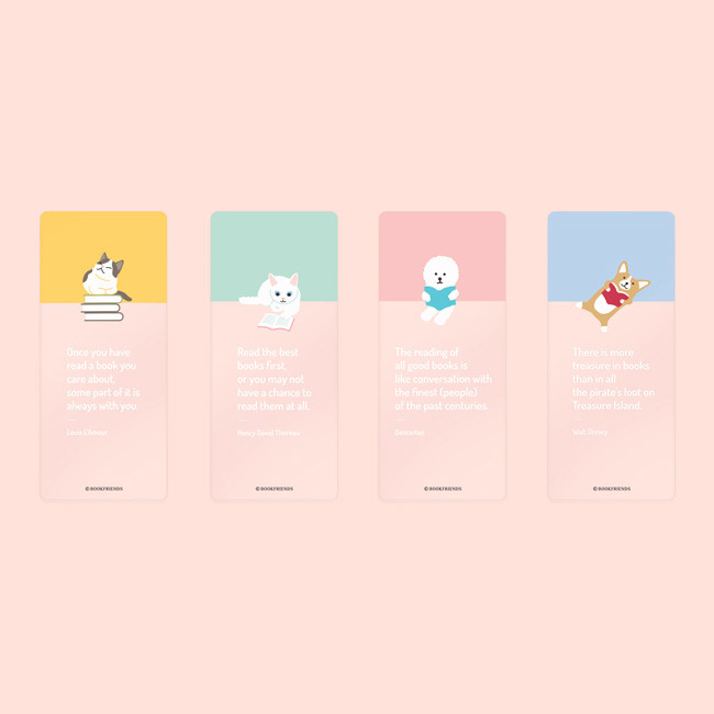 Bookfriends Reading pet PVC clear bookmark