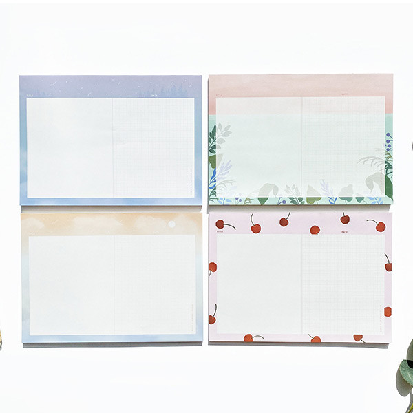 O-CHECK Vertical B5 Cornell study notes grid notepad