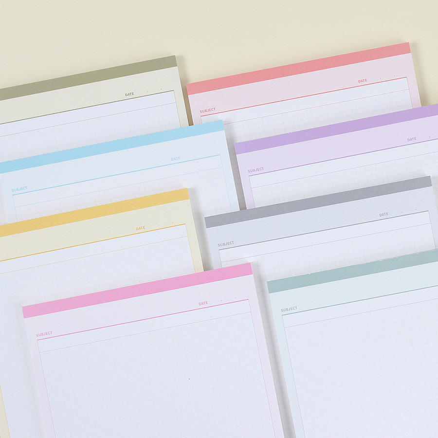 Wanna This Standard writing B5 half divided grid notepad