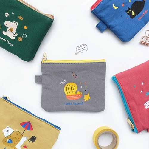 O-Check Natural Soft Small Zipper Pouch