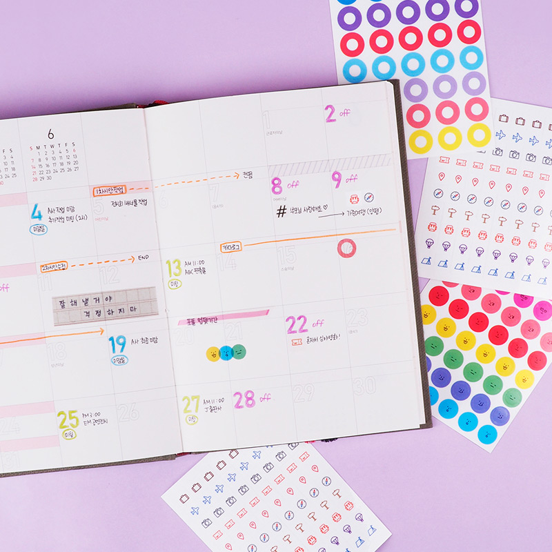 Rihoon Lovely decoration 20 sheets sticker set