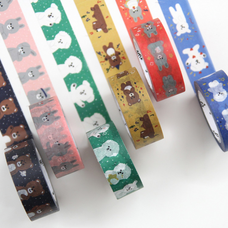 Gunmangzeung Pom Pom 15mmX10m masking deco tape