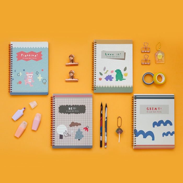 Oh-ssumthing O-ssum spiral lined grid blank notebook