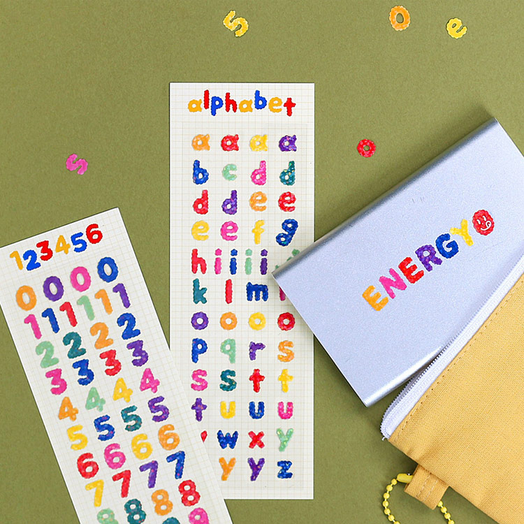 Wanna This Twinkle Alphabet and Number craft deco sticker
