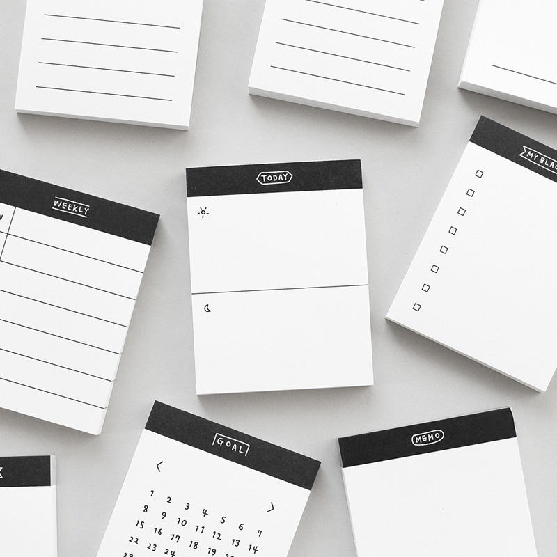 2NUL Drawing memo checklist weekly plan notes notepad