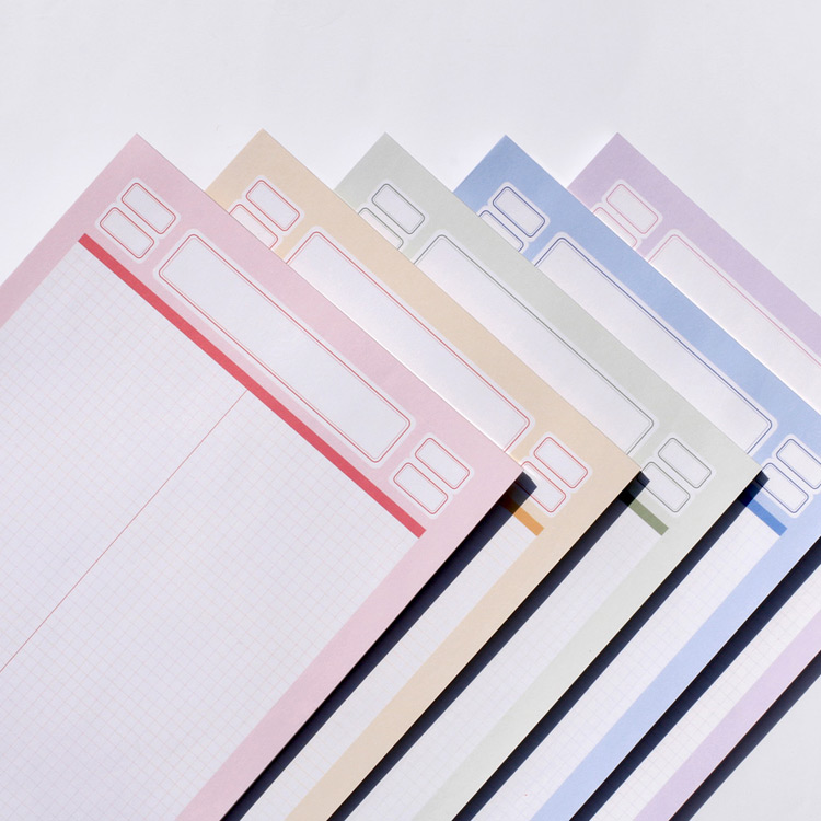 After The Rain Label B5 size grid notes memo notepad
