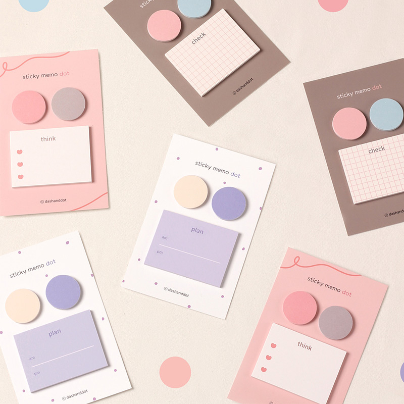 Dash and Dot And dots memo notes sticky notepad ver3 Dash and Dot And dots memo notes sticky notepad ver3