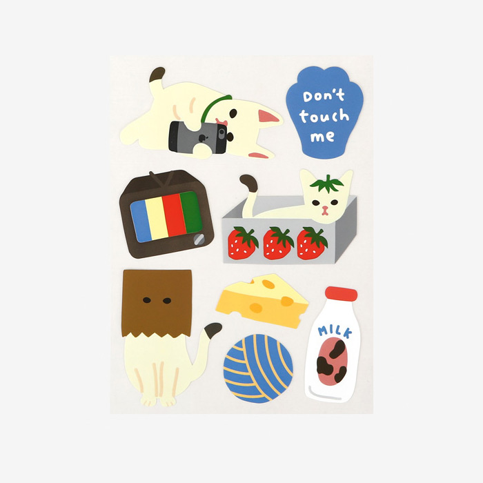 Dailylike Lazy cats removable paper deco sticker
