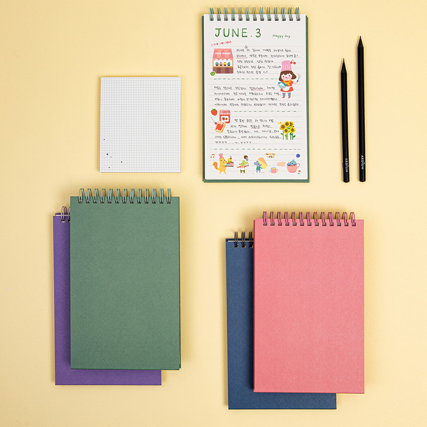 Ardium Color large sprial bound lined notepad