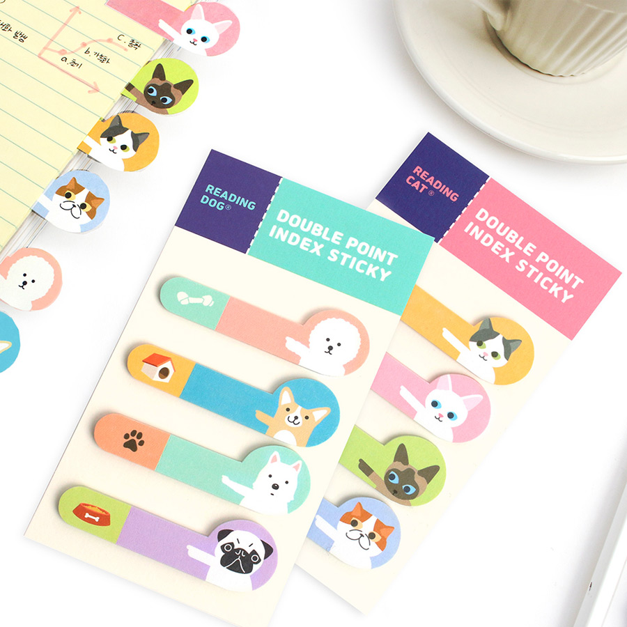 Bookfriends Reading pet double point index sticky bookmark