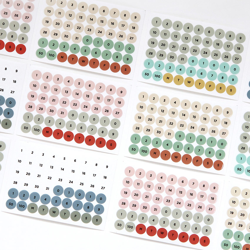 GMZ The Memo my transparent deco Monthly sticker
