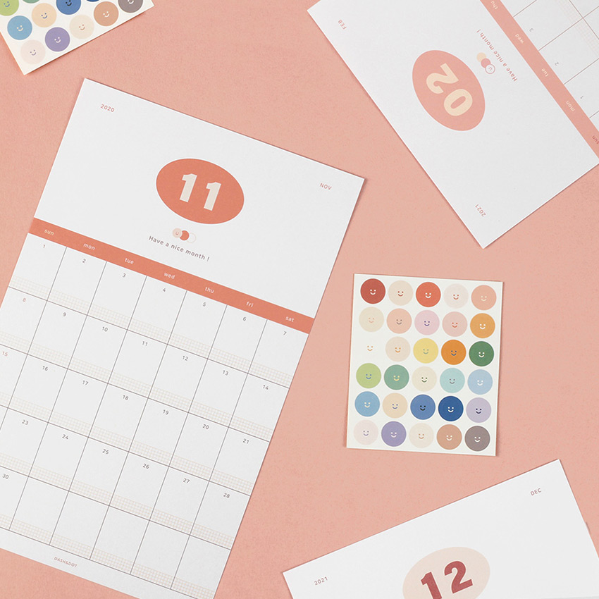 Dash And Dot 2021 Have a nice months calendar sheets