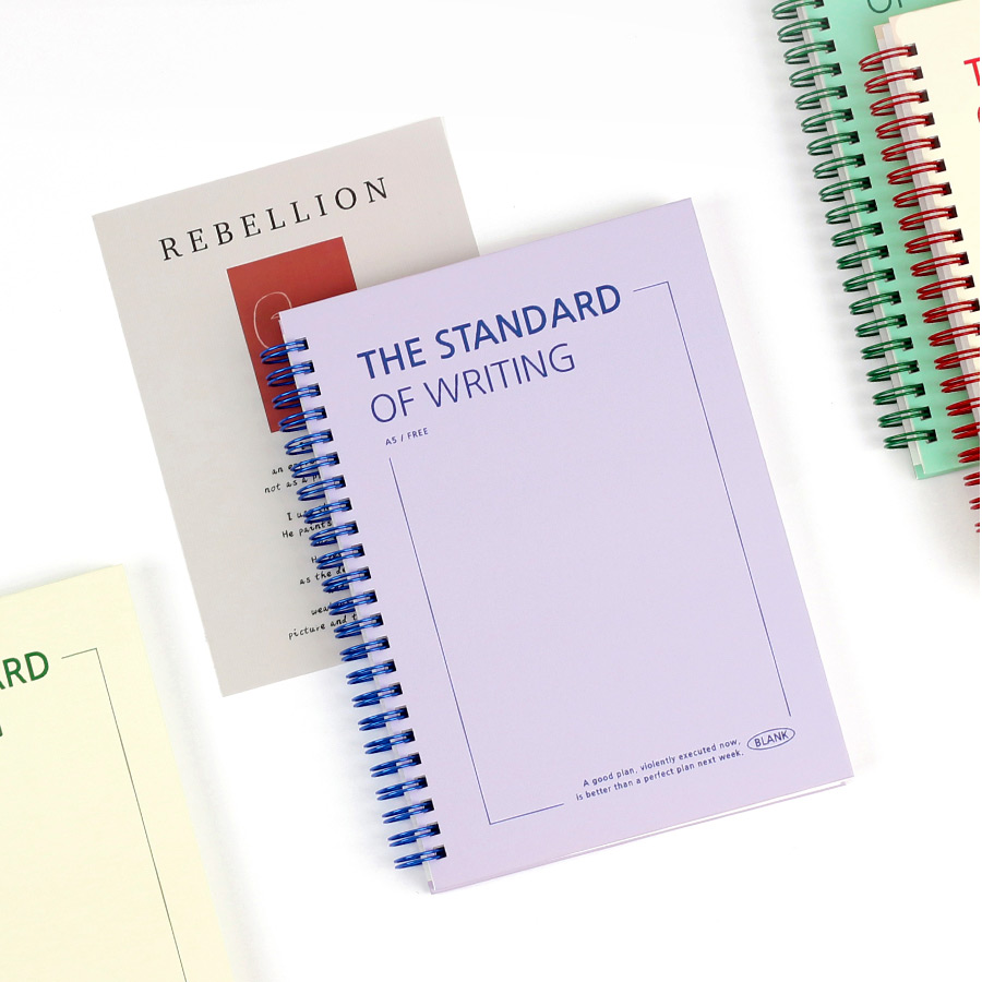Wanna This Standard Writing A5 Wire Bound Blank Notebook