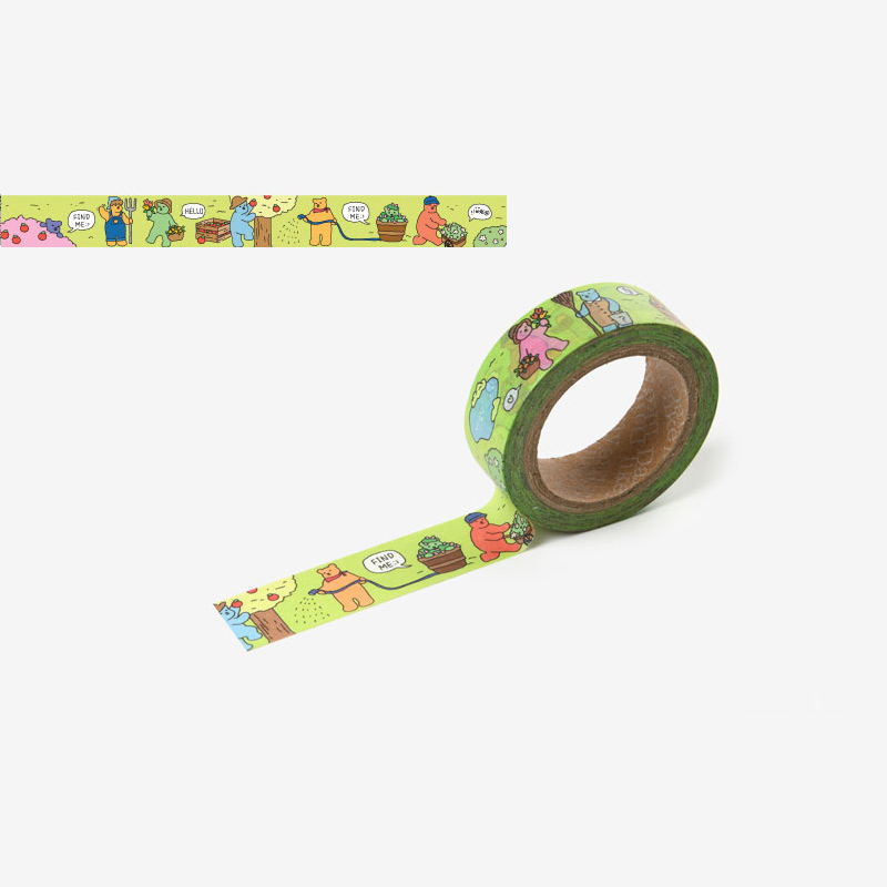 Dailylike Jelly Bear Garden Washi Paper Masking Tape