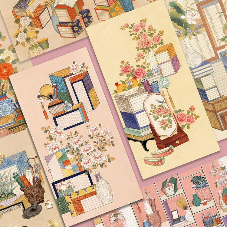 OCHAE Ch'aekkori Painting Cards Envelopes with Gift Box Set
