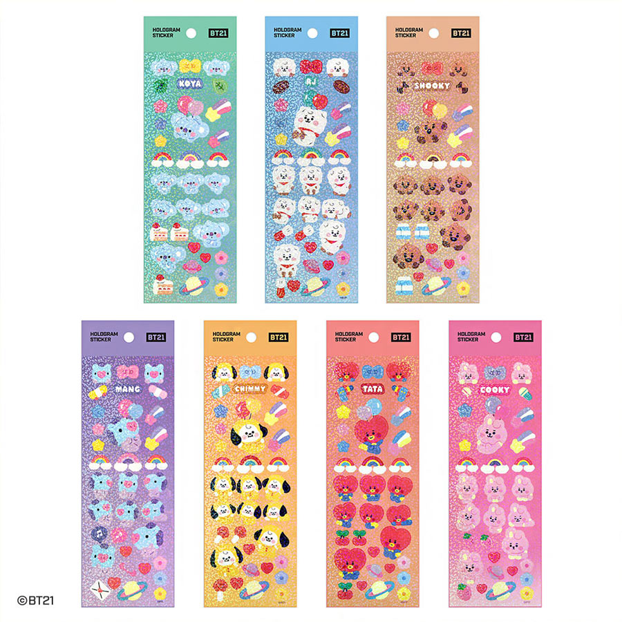 BT21 Baby Glitter Removable Sticker