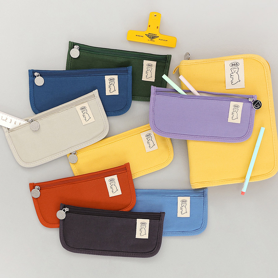 ROMANE 365 Cotton Flat Zipper Pencil Case