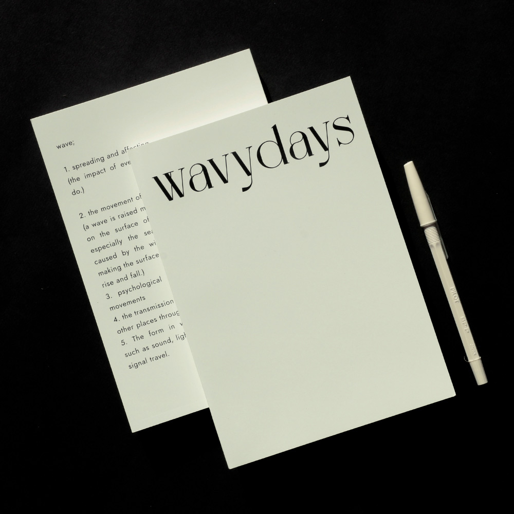 After The Rain Wavydays Large Grid Lined Notebook