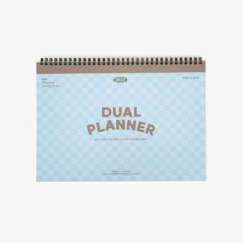 Dailylike 2023 Dual A4 Wirebound Dated Monthly Desk Planner