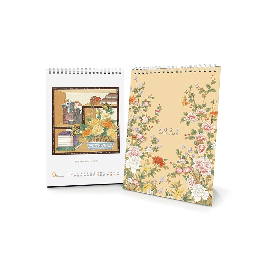 OCHAE 2023 Minhwa Monthly Standing Flip Desk Calendar