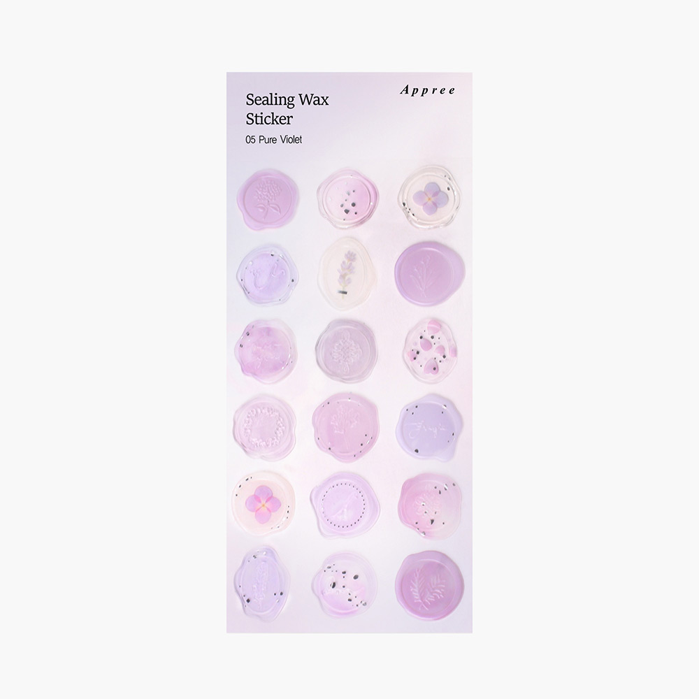 Appree Pure Violet Self Adhesive Sealing Wax Sticker