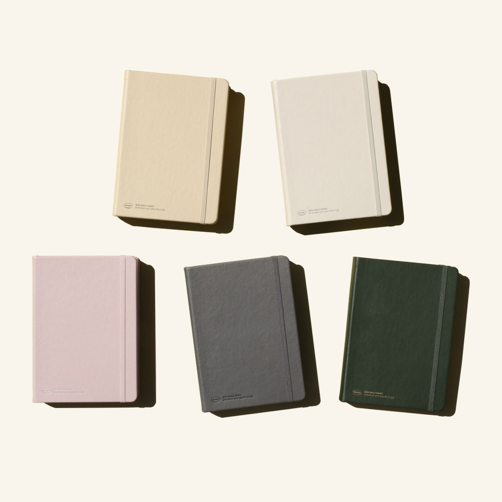 2024 Matte Hardcover Dated Daily Diary Journal